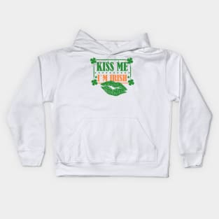 Kiss me I'm Irish Patricks Day Kids Hoodie